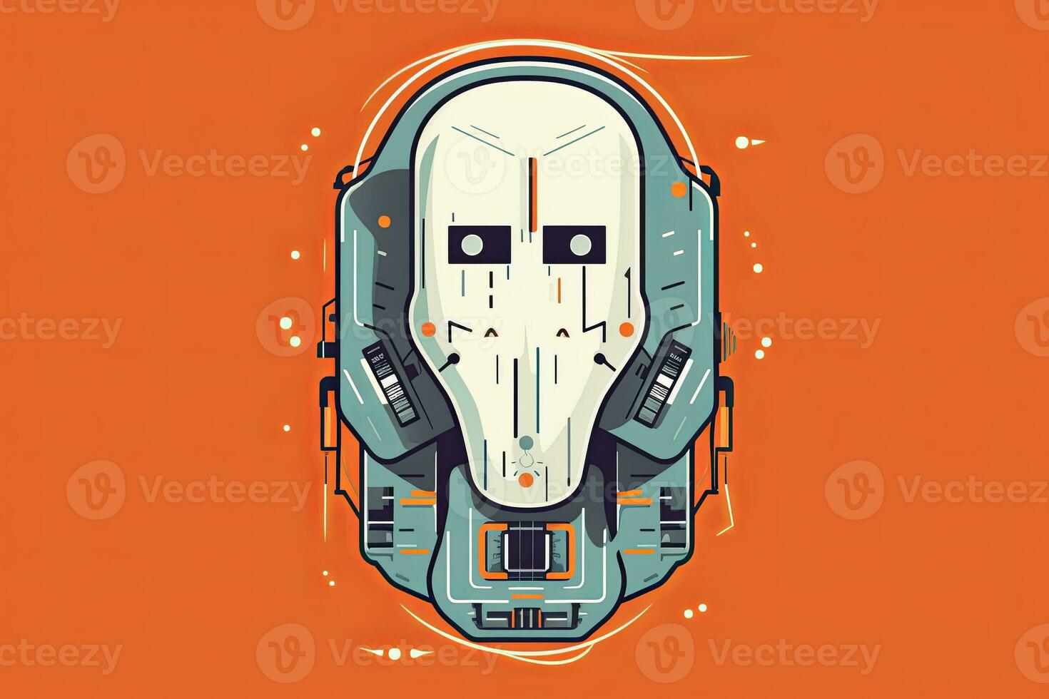 Graphic Illustration of a Ghost in the Machine generative AI photo