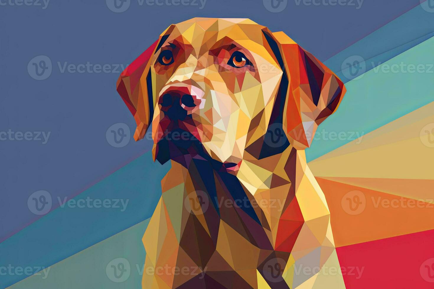 Labrador Dog Vibrant Sleek Graphic Background generative AI photo