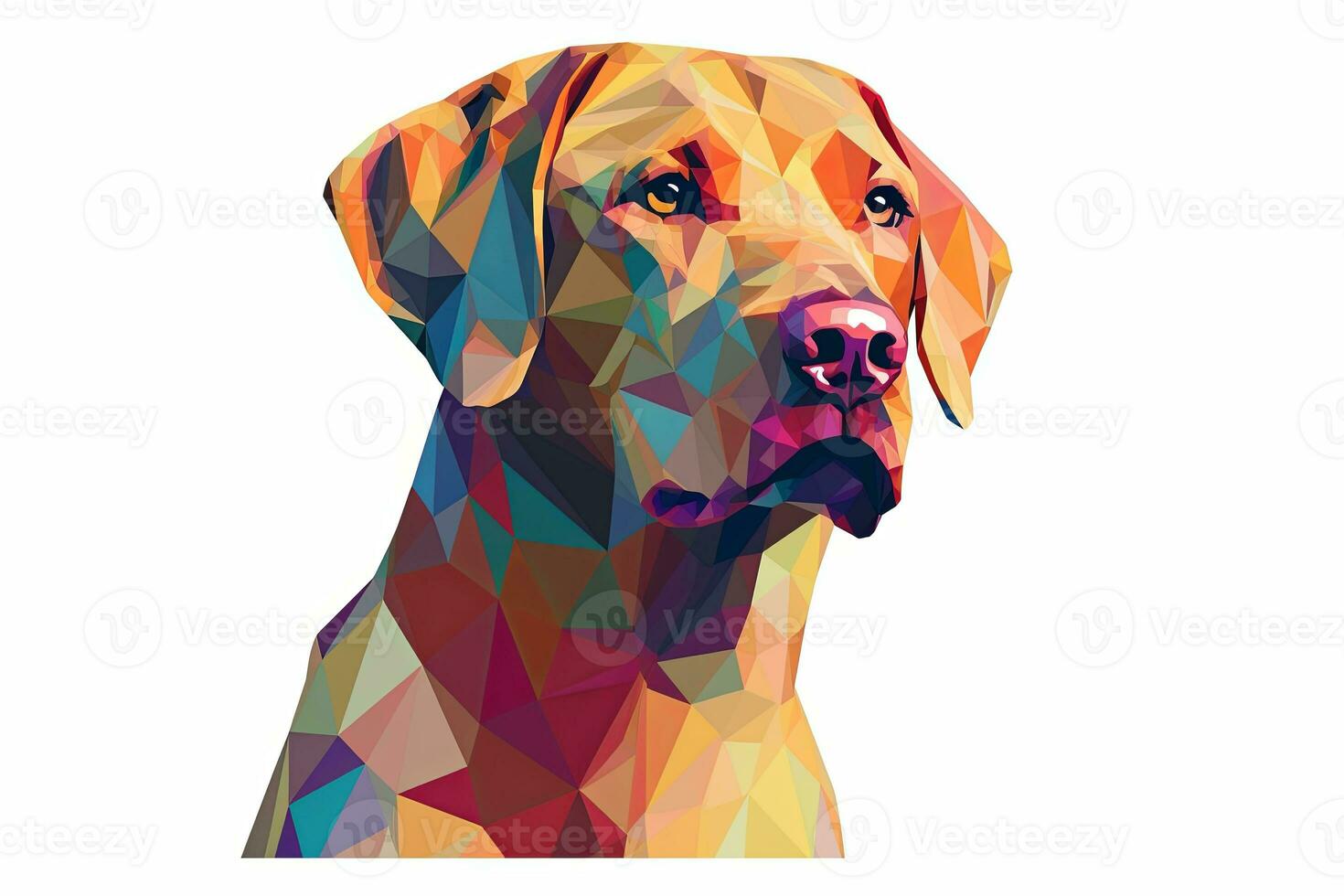 Labrador Dog Vibrant Sleek Graphic Background generative AI photo