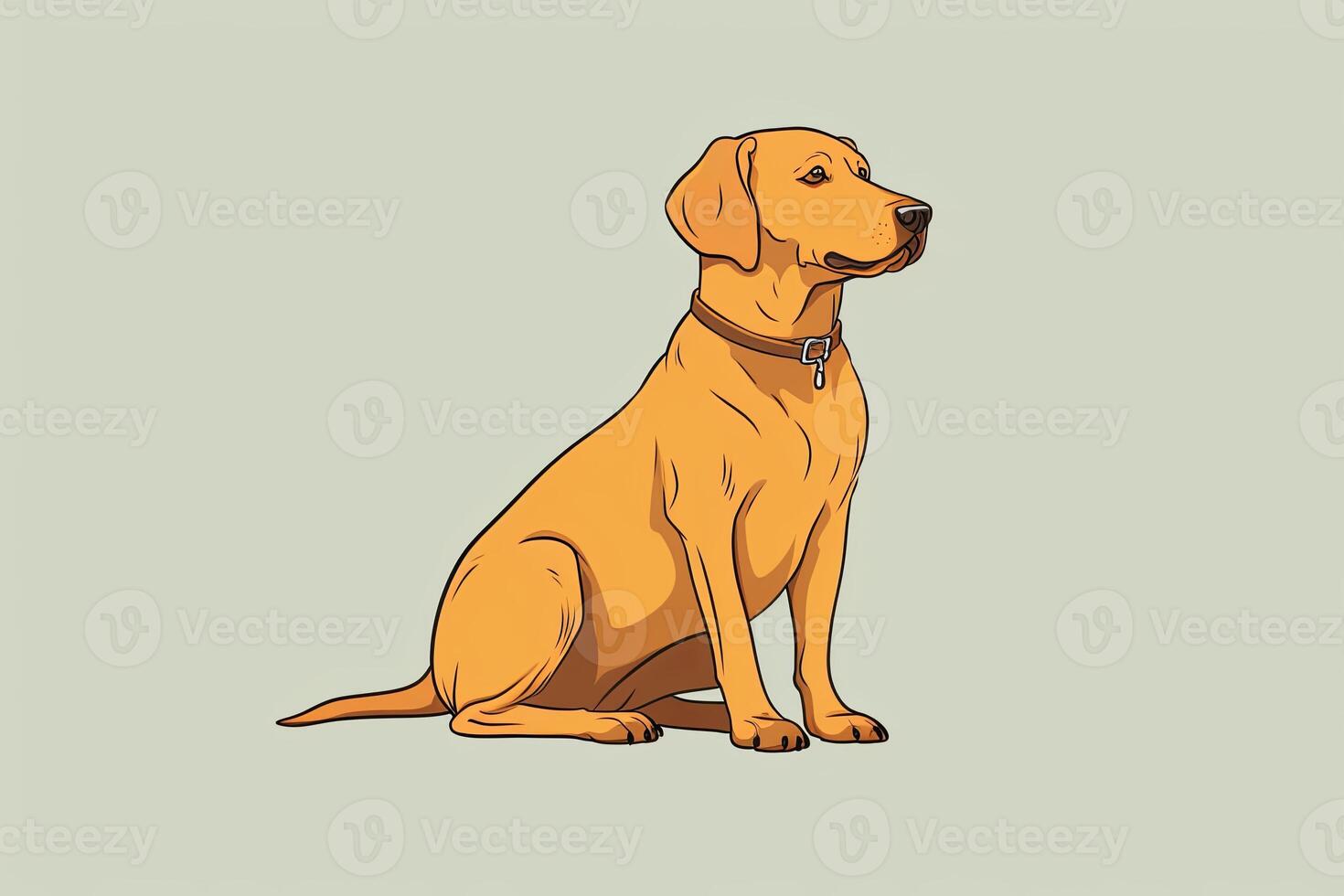 Labrador Dog Vibrant Sleek Graphic Background generative AI photo