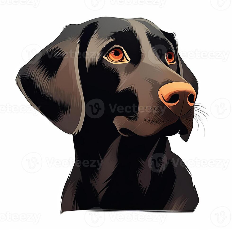 Labrador Dog Vibrant Sleek Graphic Background generative AI photo