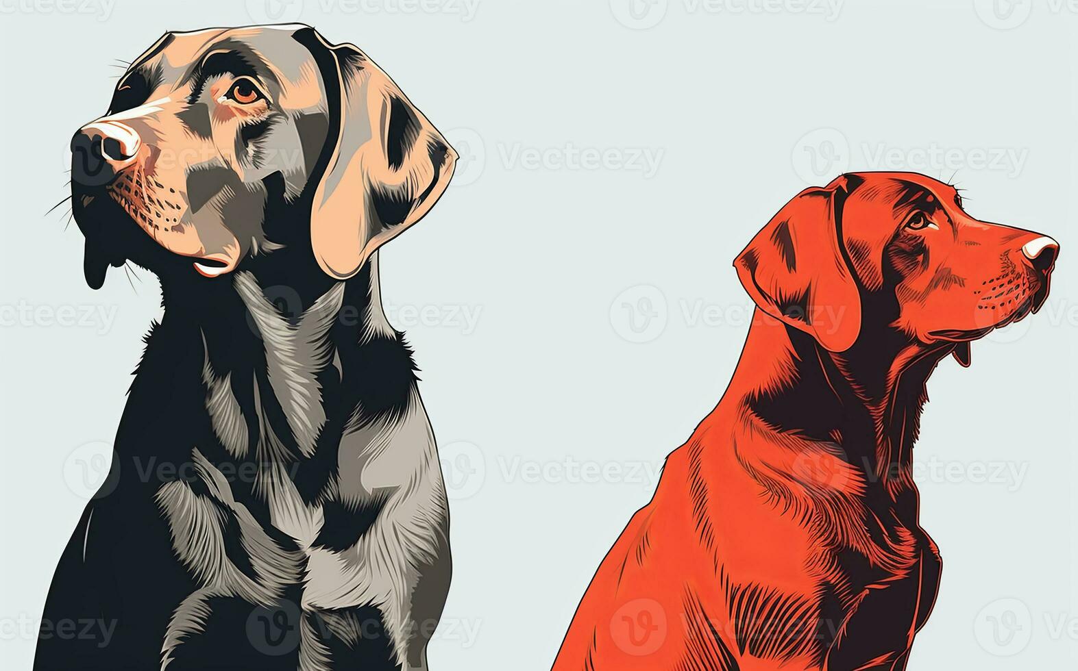 Labrador Dog Vibrant Sleek Graphic Background generative AI photo