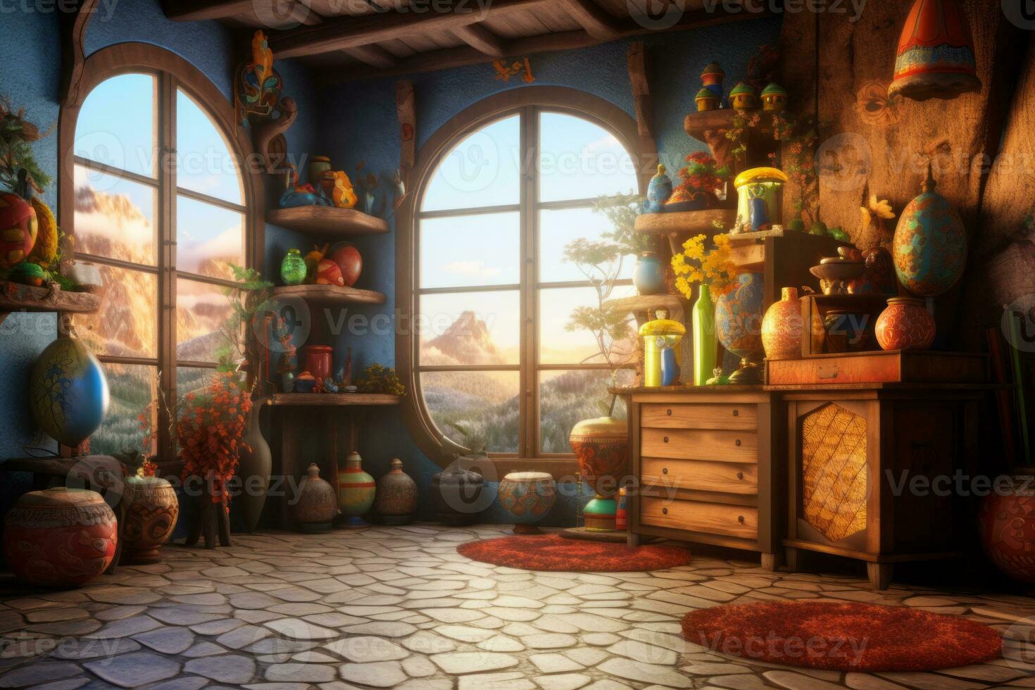 Magic Realism Ambient Backdrop generative AI photo