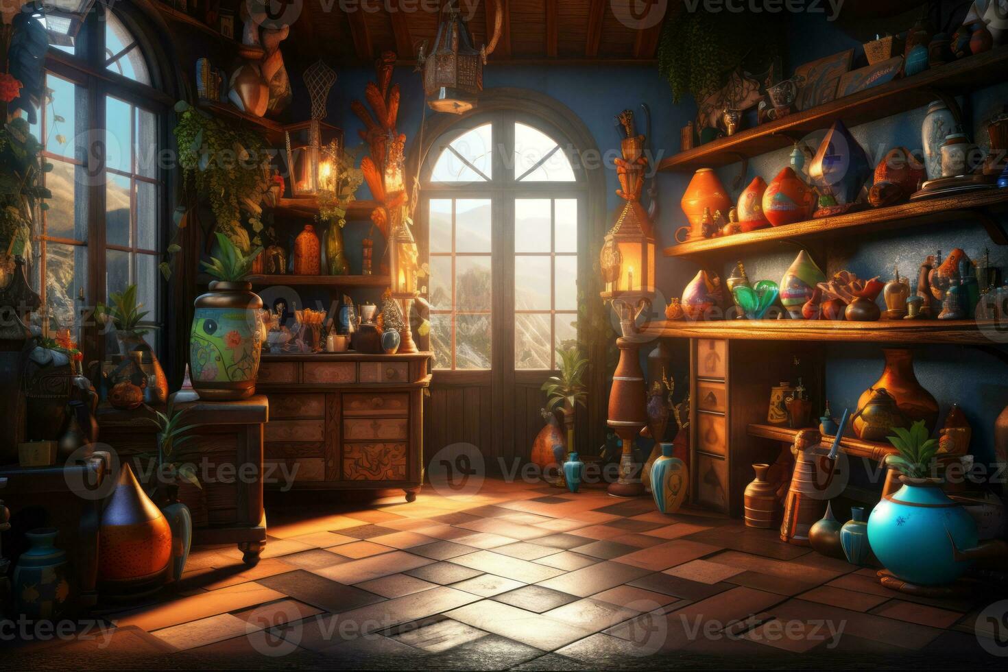 Magic Realism Ambient Backdrop generative AI photo
