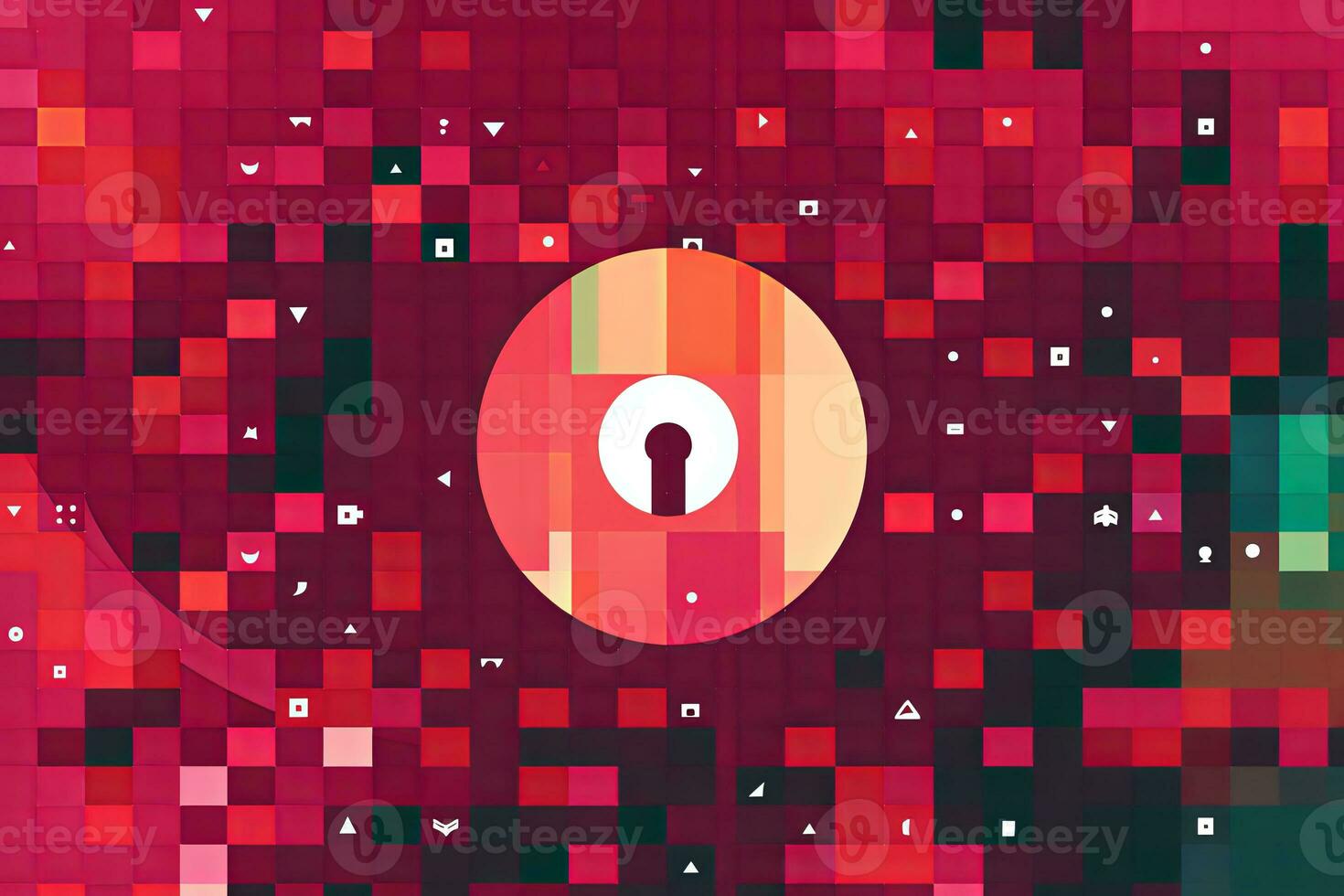 Modern Tech Encrypted Data Theme Background generative AI photo
