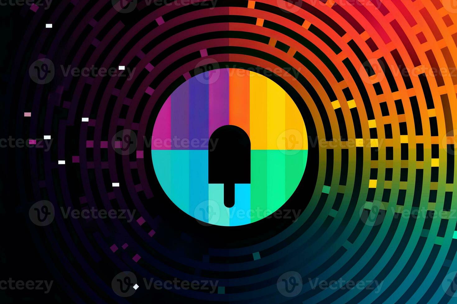 Modern Tech Encrypted Data Theme Background generative AI photo