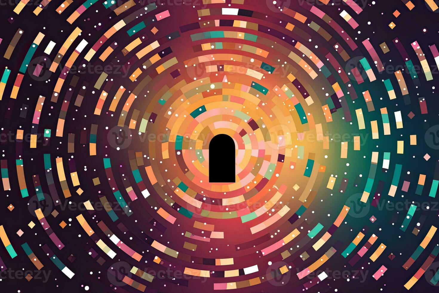 Modern Tech Encrypted Data Theme Background generative AI photo