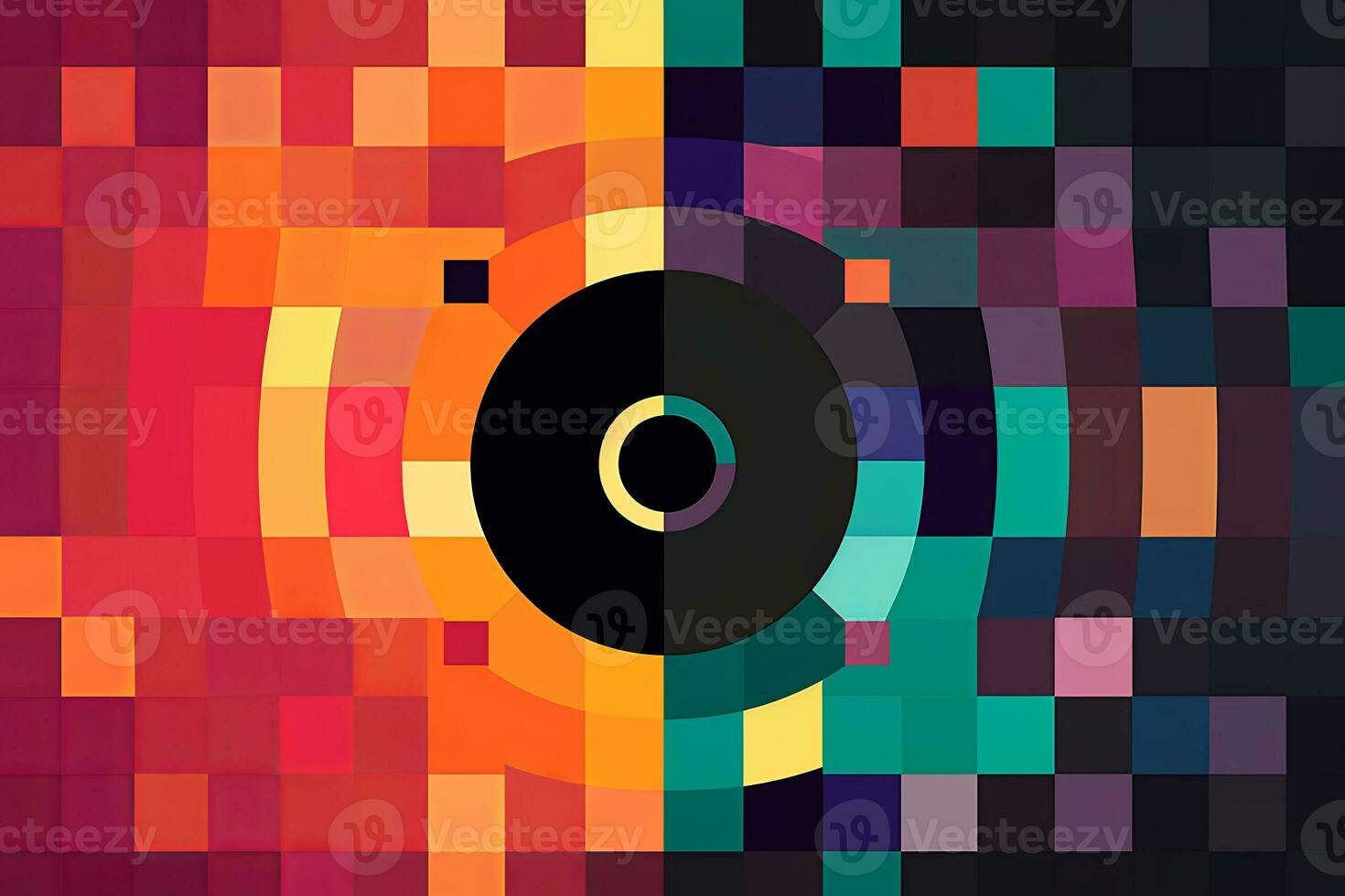 Modern Tech Encrypted Data Theme Background generative AI photo