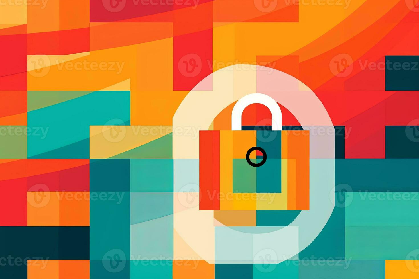 Modern Tech Encrypted Data Theme Background generative AI photo