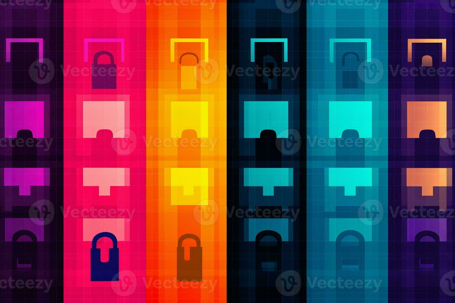 Modern Tech Encrypted Data Theme Background generative AI photo