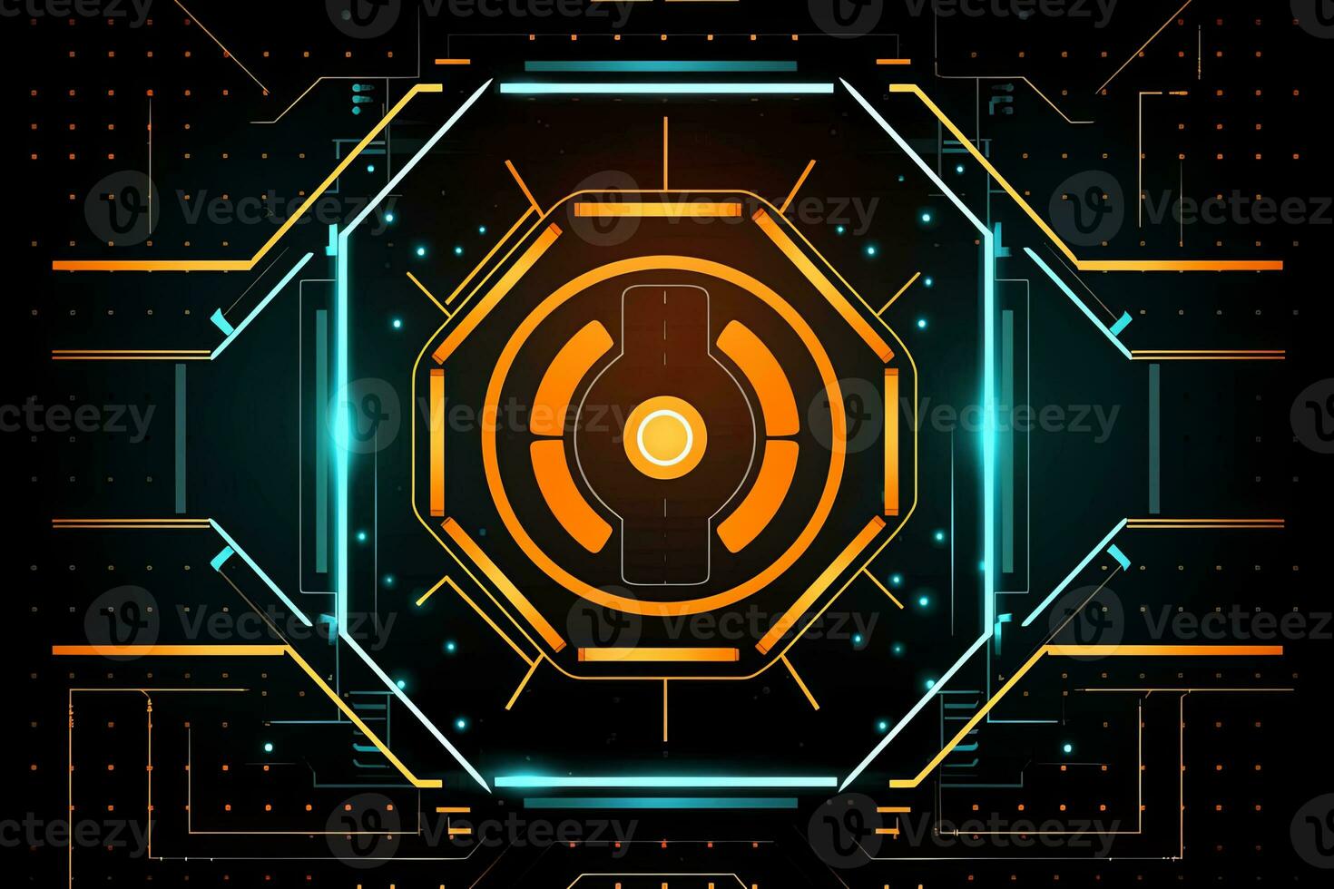 Modern Tech Encrypted Data Theme Background generative AI photo