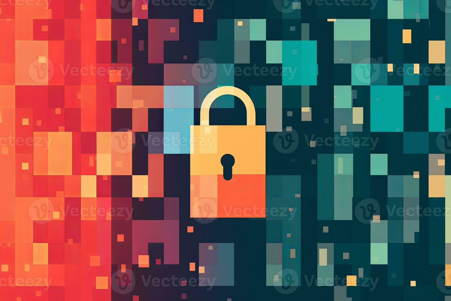 Modern Tech Encrypted Data Theme Background generative AI photo