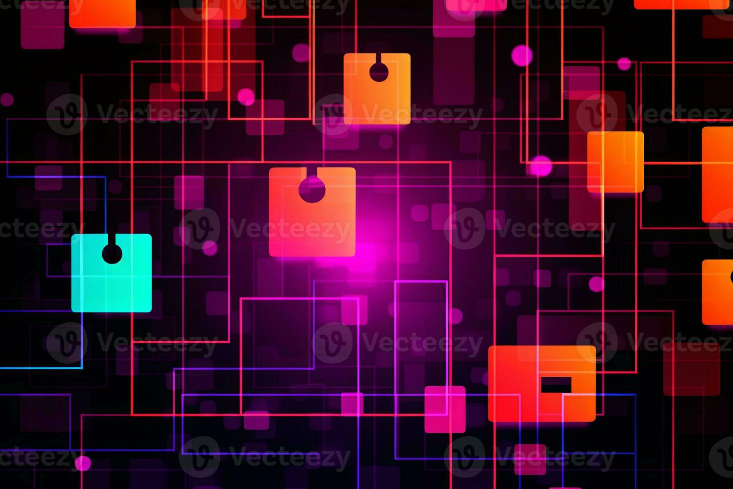 Modern Tech Encrypted Data Theme Background generative AI photo