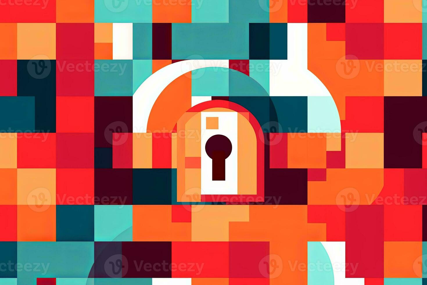 Modern Tech Encrypted Data Theme Background generative AI photo