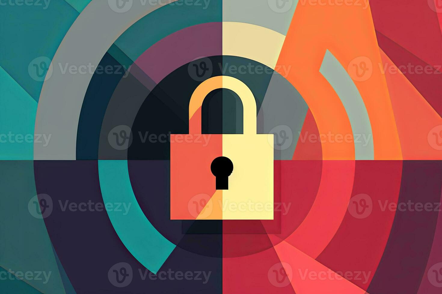 Modern Tech Encrypted Data Theme Background generative AI photo