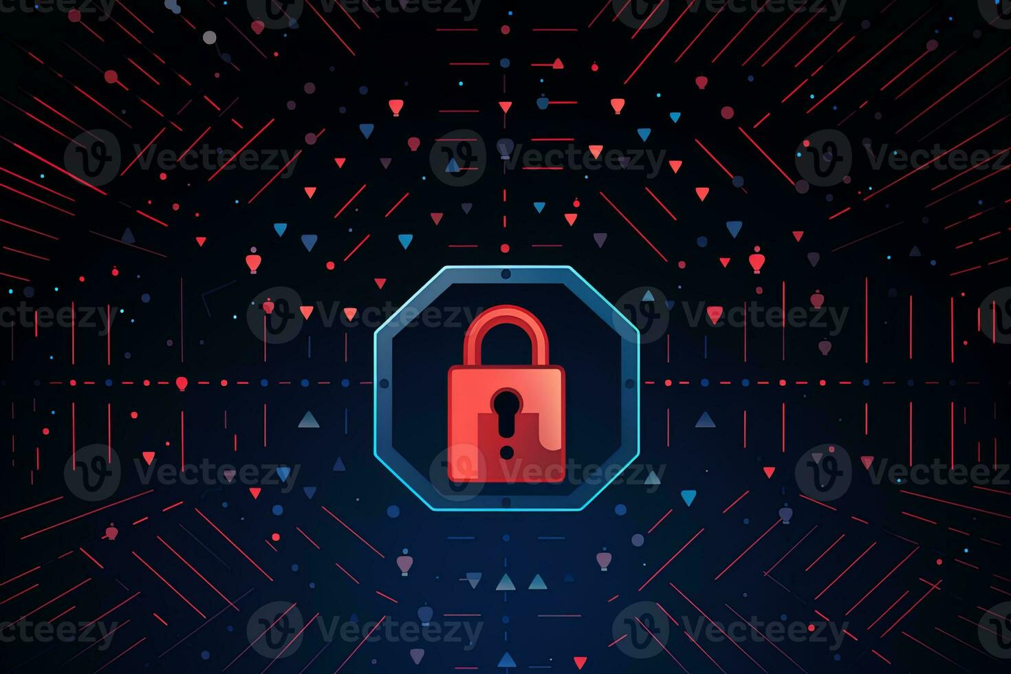 Modern Tech Encrypted Data Theme Background generative AI photo