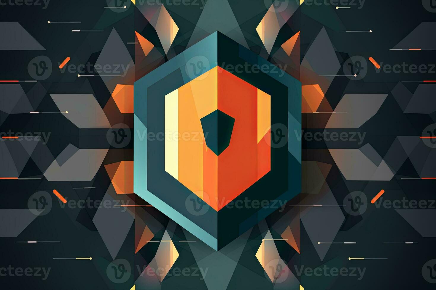 Modern Tech Encrypted Data Theme Background generative AI photo