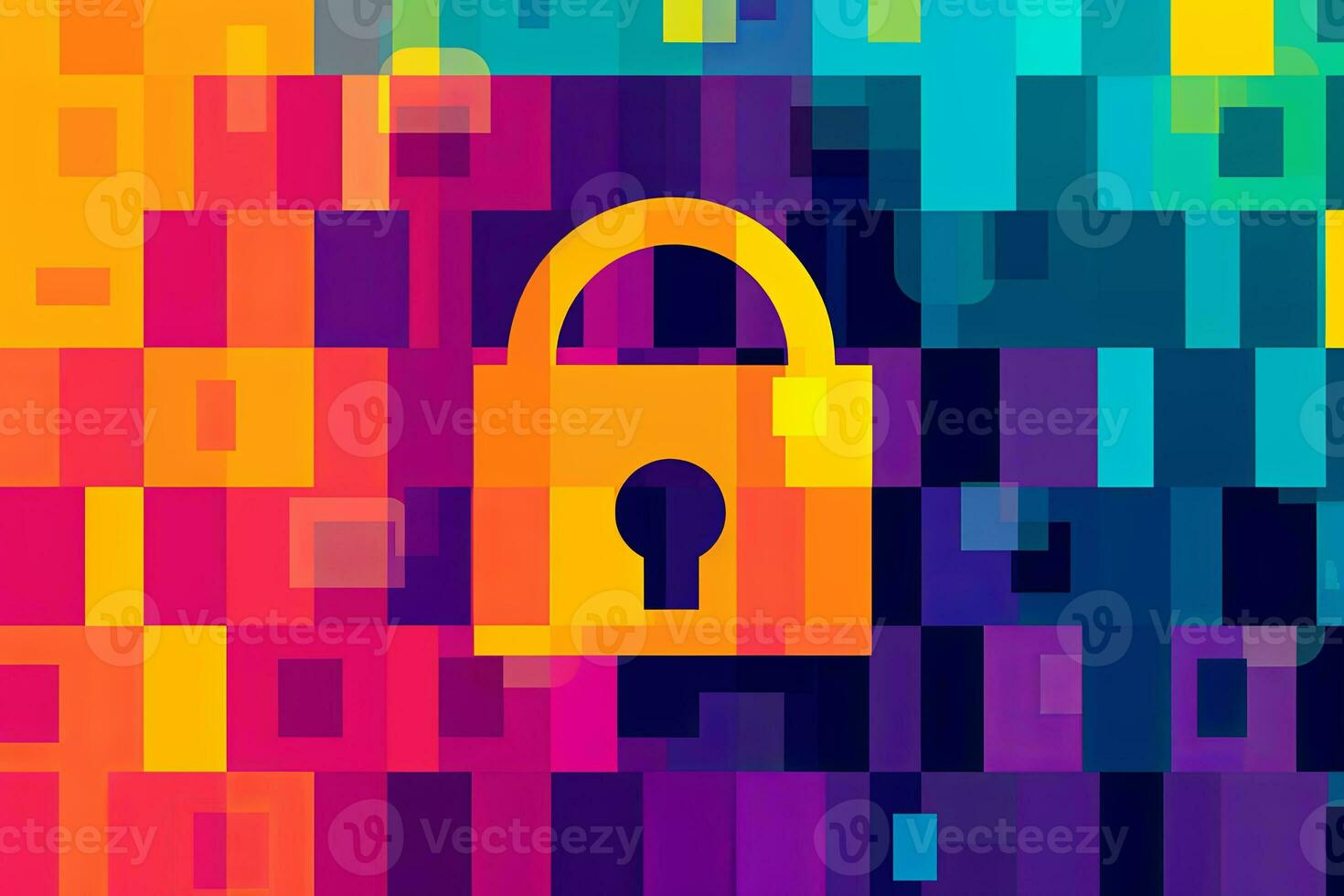Modern Tech Encrypted Data Theme Background generative AI photo