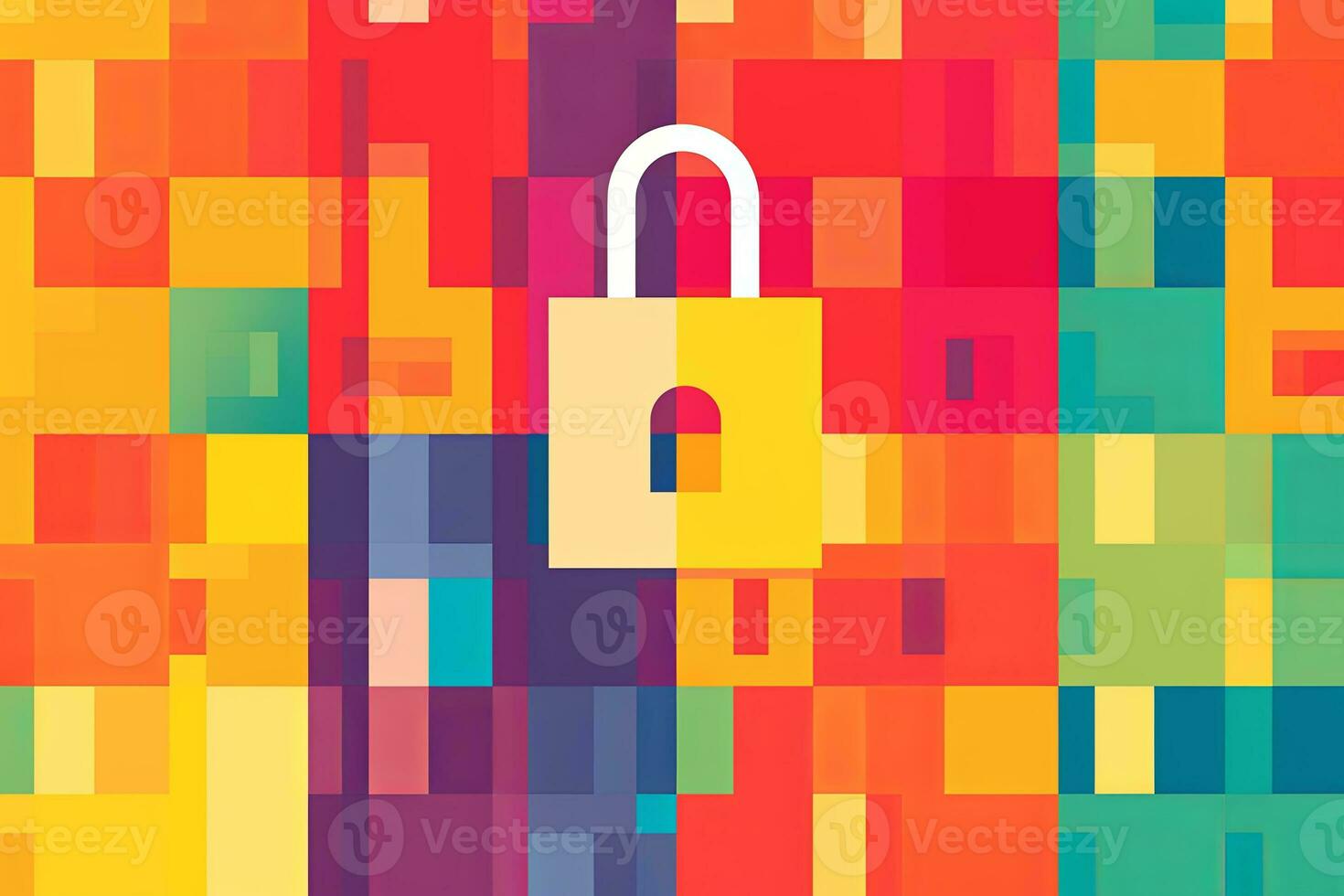 Modern Tech Encrypted Data Theme Background generative AI photo