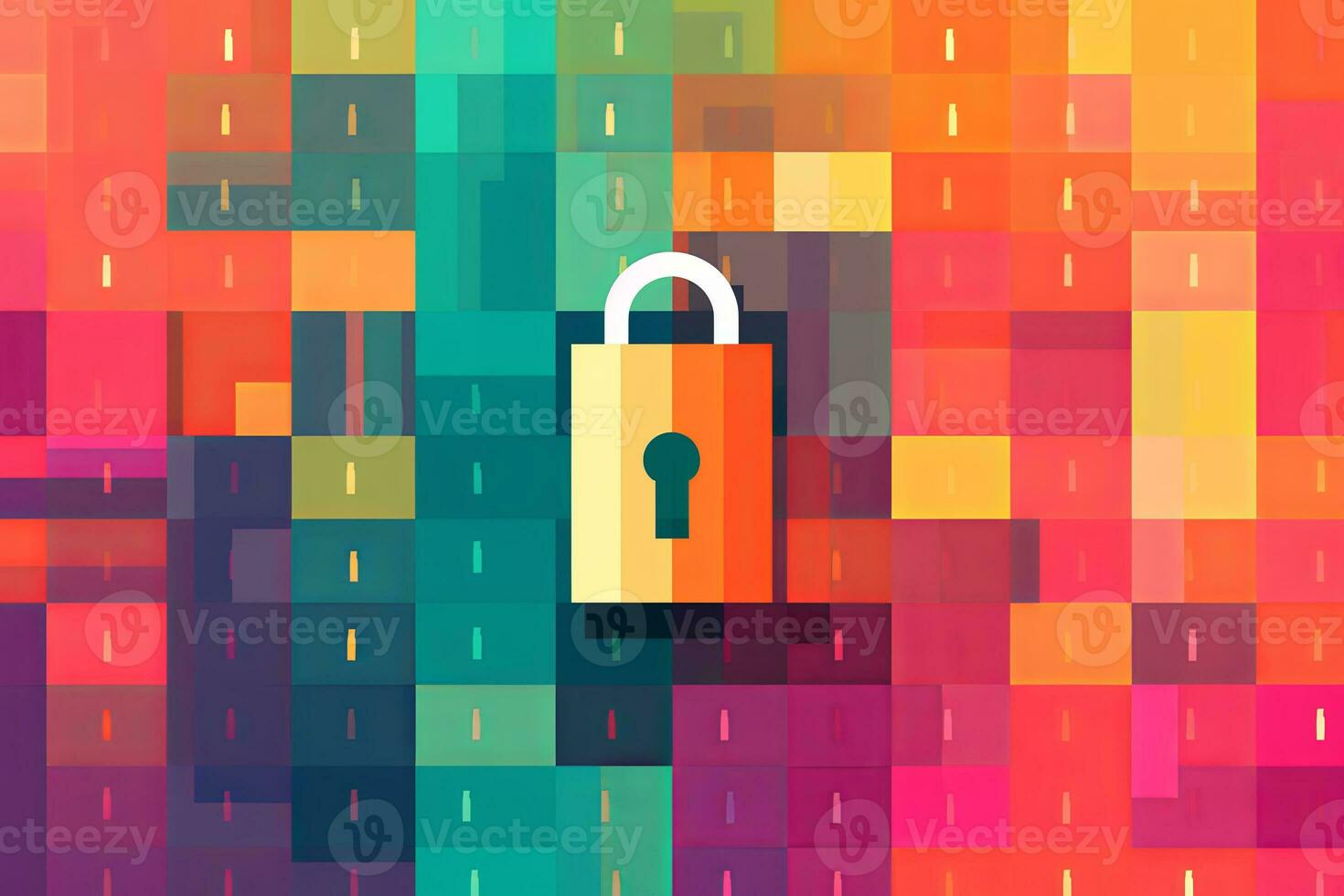 Modern Tech Encrypted Data Theme Background generative AI photo