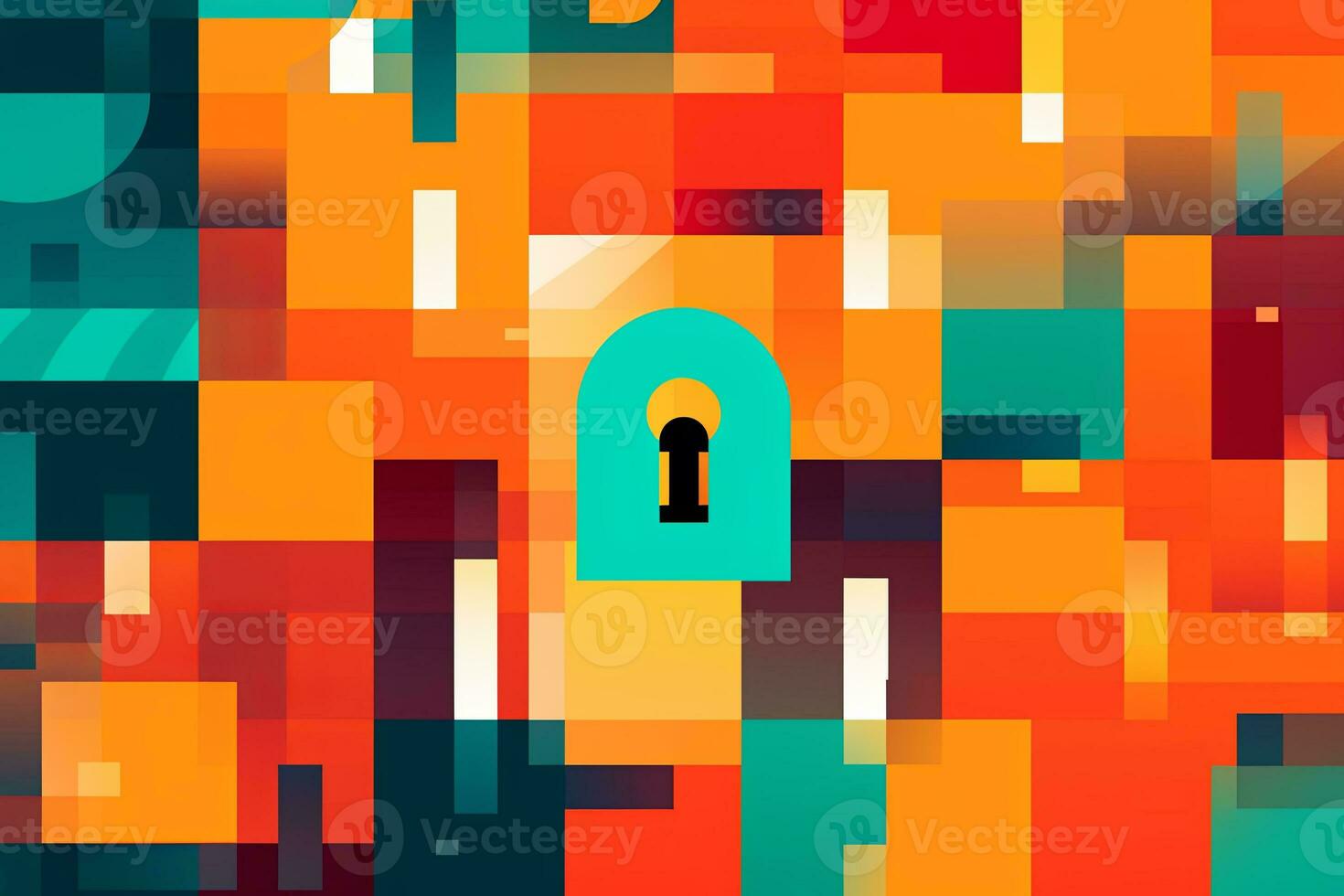 Modern Tech Encrypted Data Theme Background generative AI photo