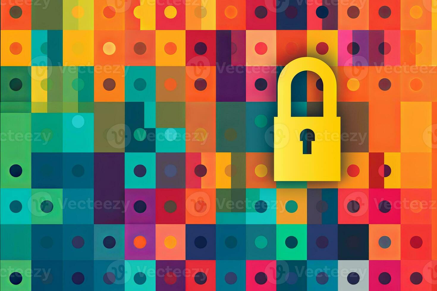 Modern Tech Encrypted Data Theme Background generative AI photo