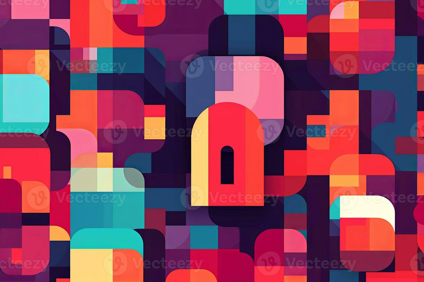 Modern Tech Encrypted Data Theme Background generative AI photo