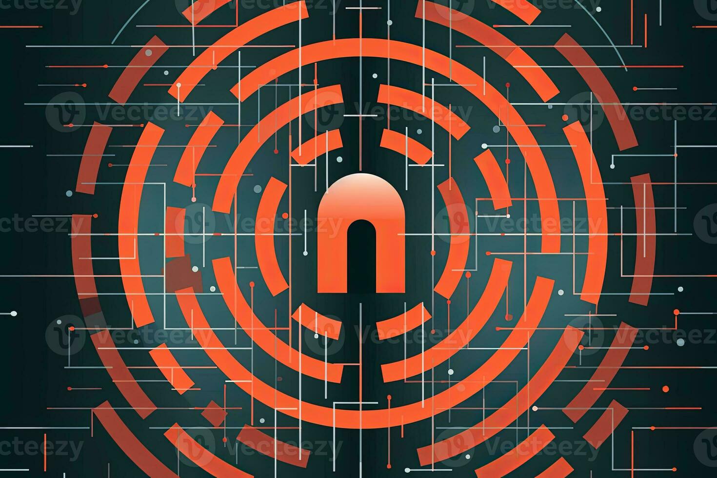 Modern Tech Encrypted Data Theme Background generative AI photo