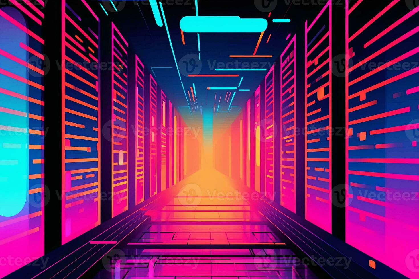 Modern Tech Encrypted Data Theme Background generative AI photo