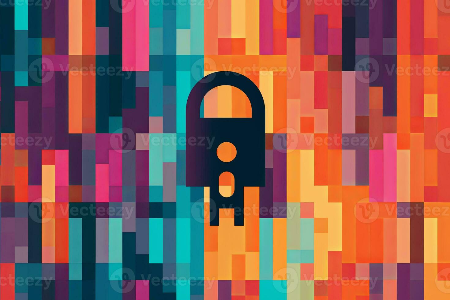 Modern Tech Encrypted Data Theme Background generative AI photo