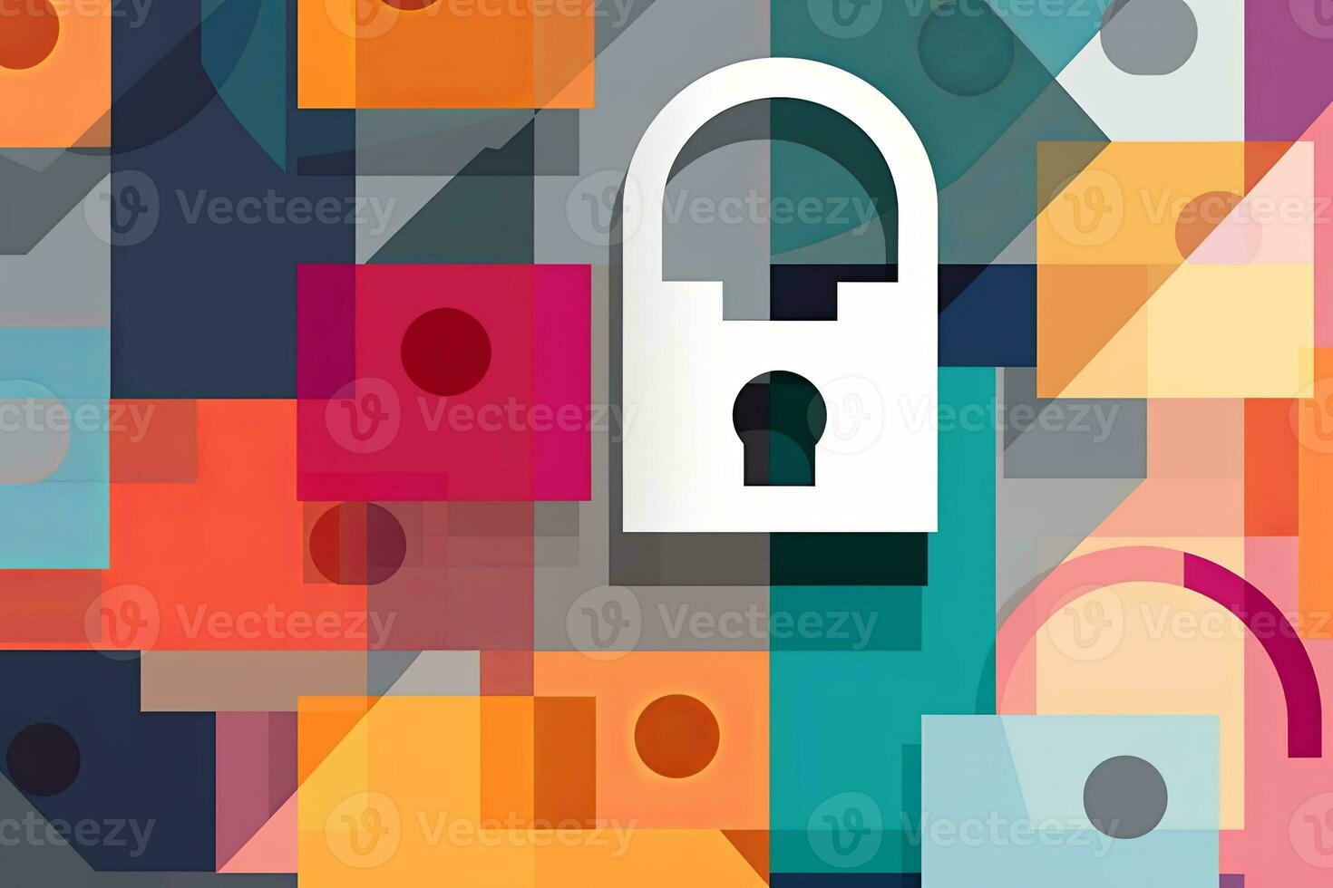 Modern Tech Encrypted Data Theme Background generative AI photo