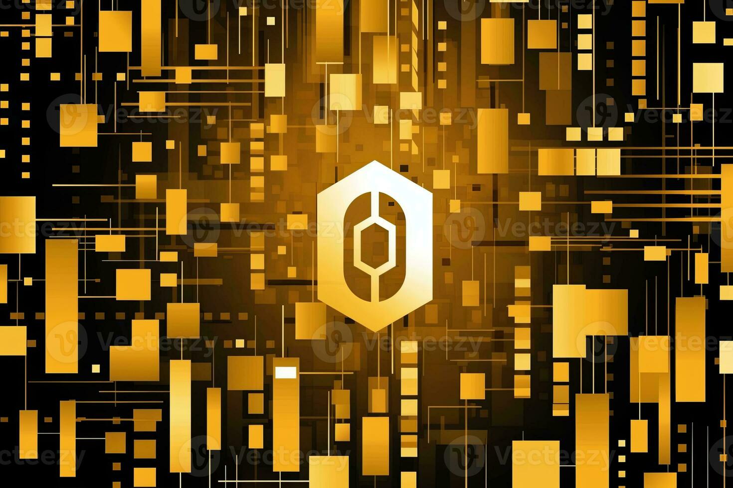 Modern Tech Encrypted Data Theme Background generative AI photo