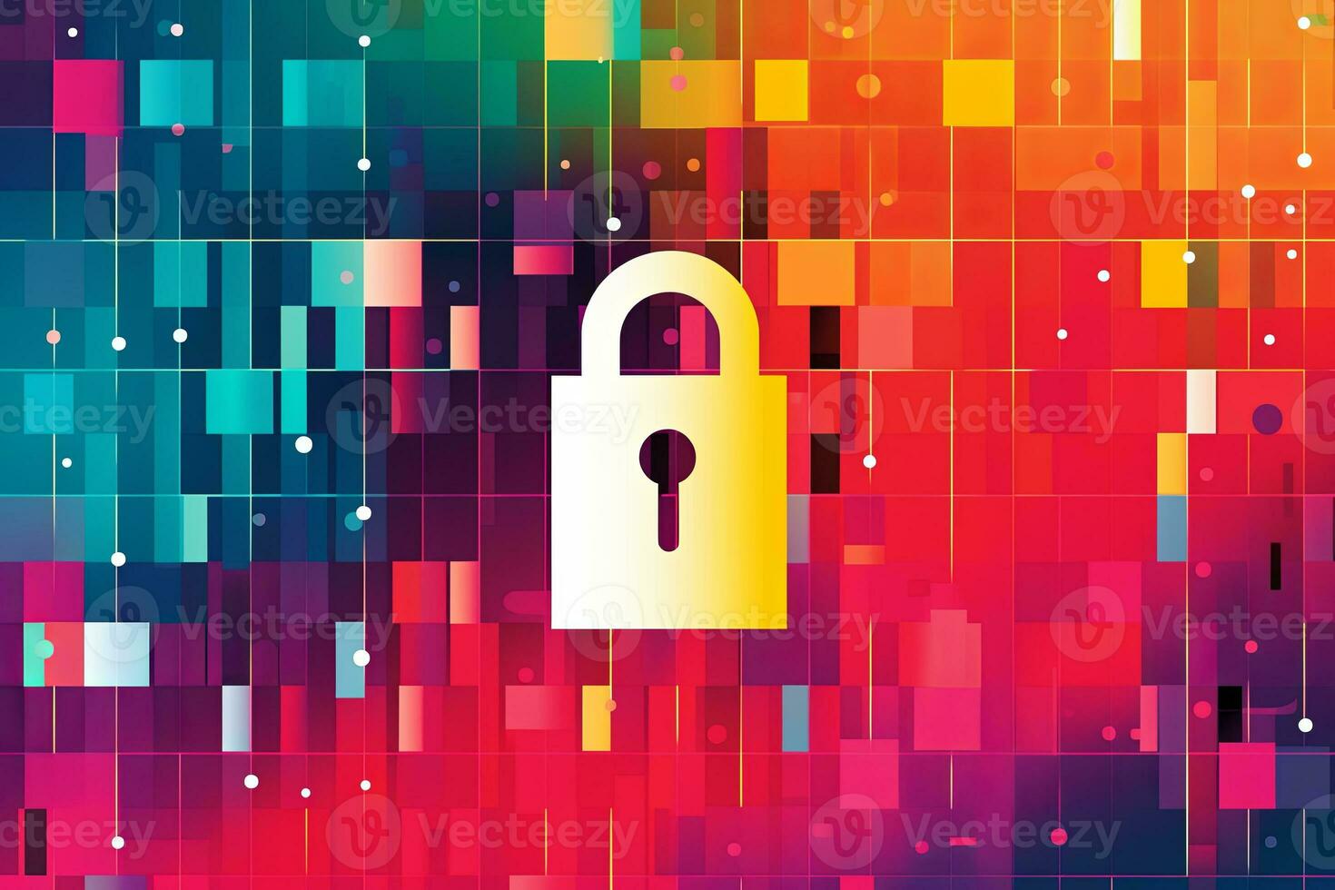 Modern Tech Encrypted Data Theme Background generative AI photo
