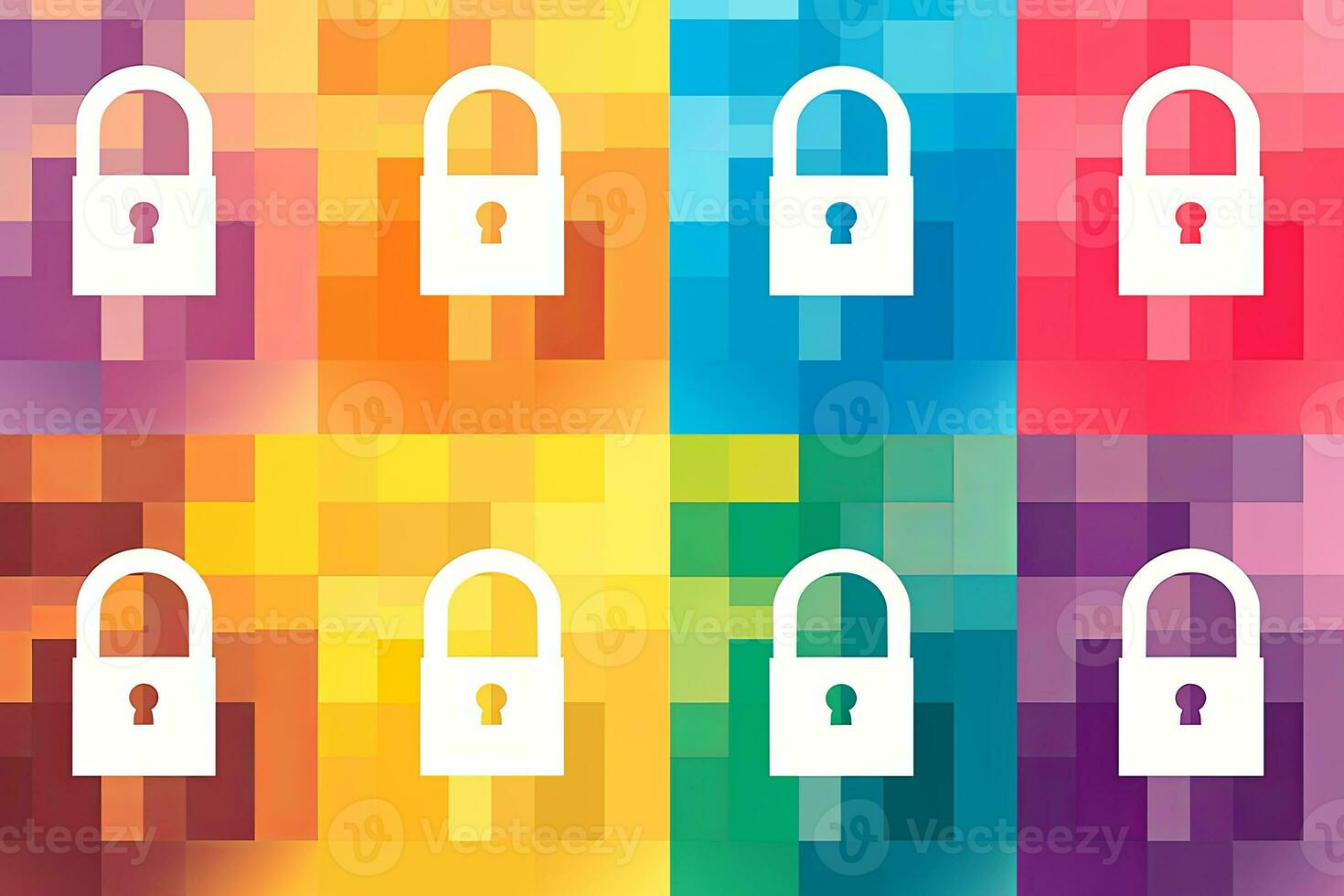 Modern Tech Encrypted Data Theme Background generative AI photo