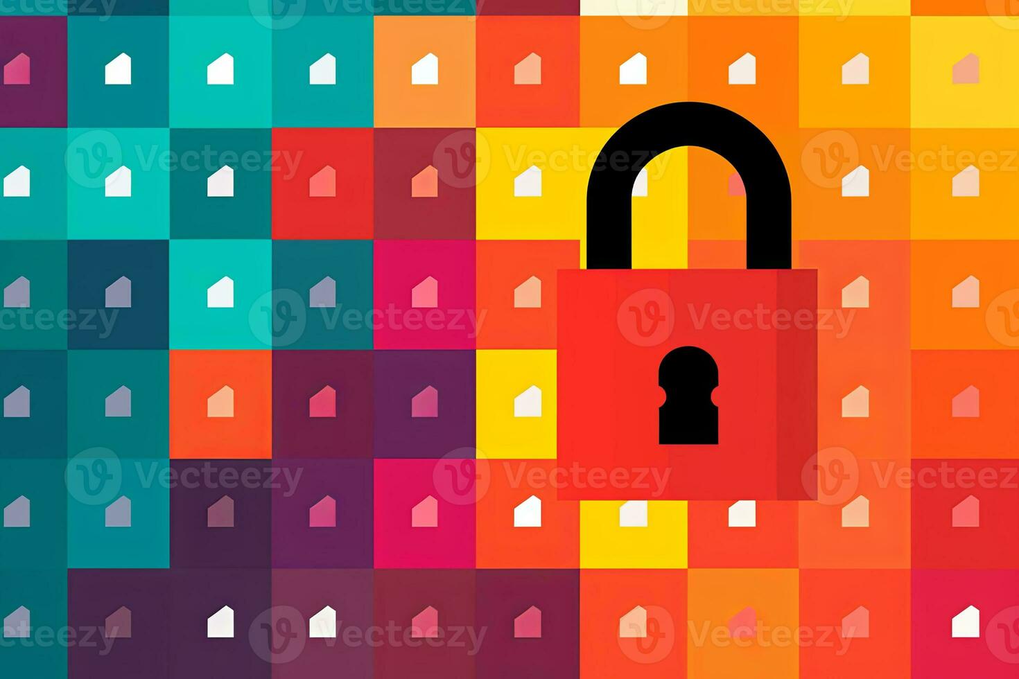 Modern Tech Encrypted Data Theme Background generative AI photo