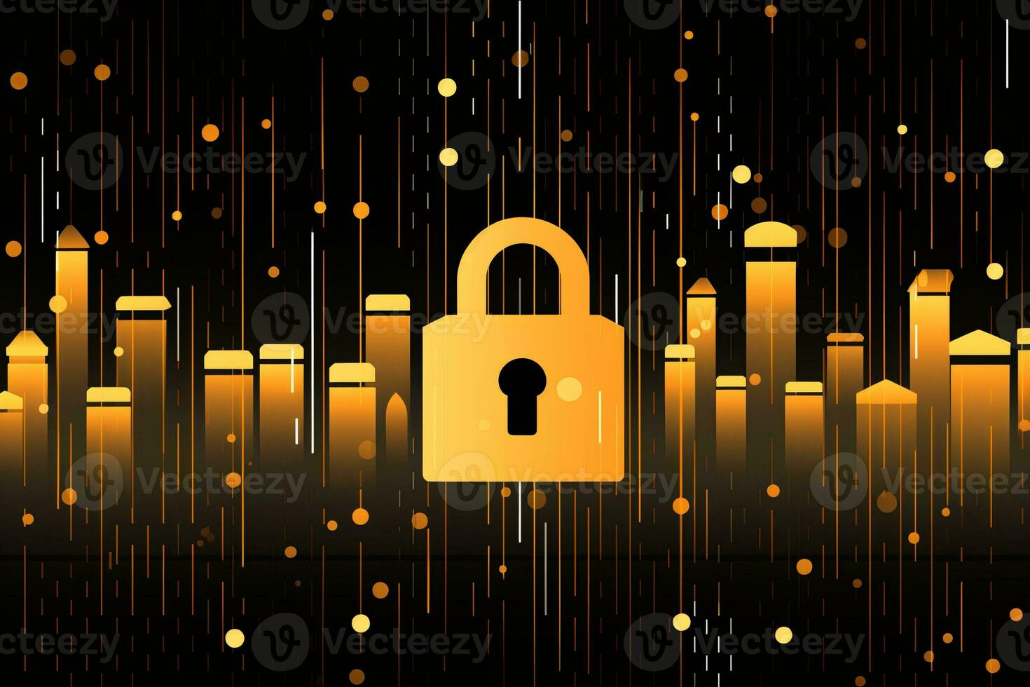 Modern Tech Encrypted Data Theme Background generative AI photo