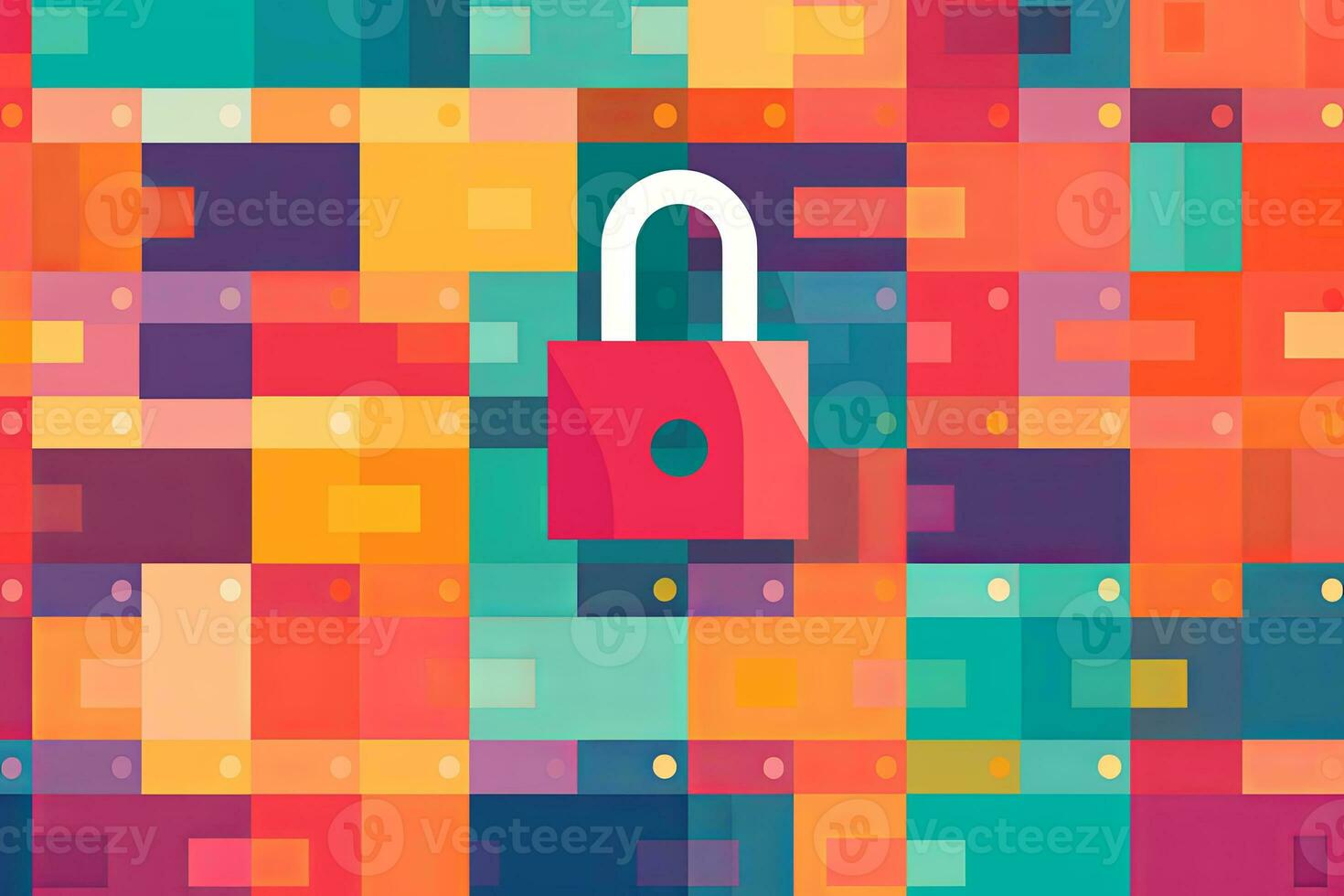 Modern Tech Encrypted Data Theme Background generative AI photo