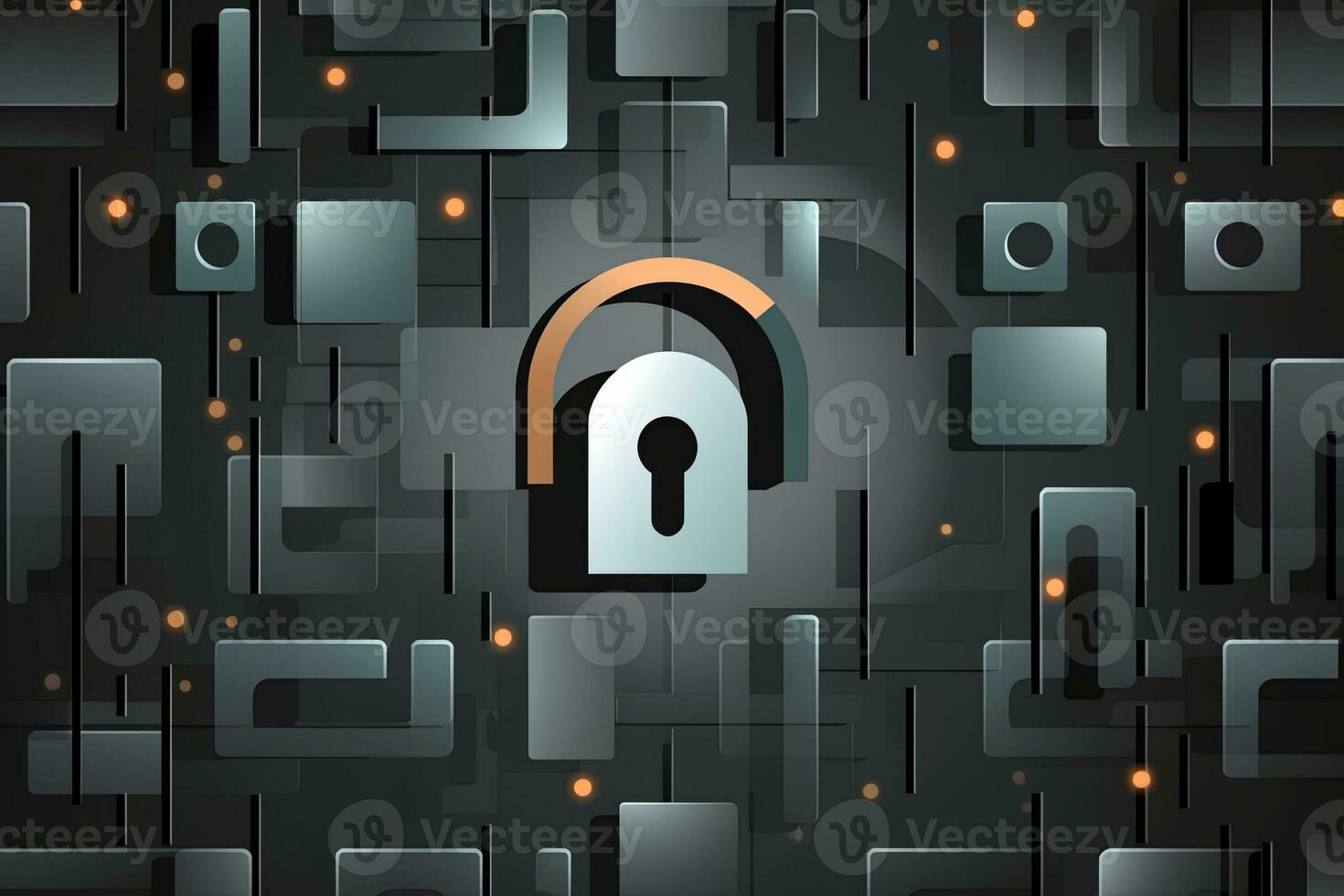 Modern Tech Encrypted Data Theme Background generative AI photo