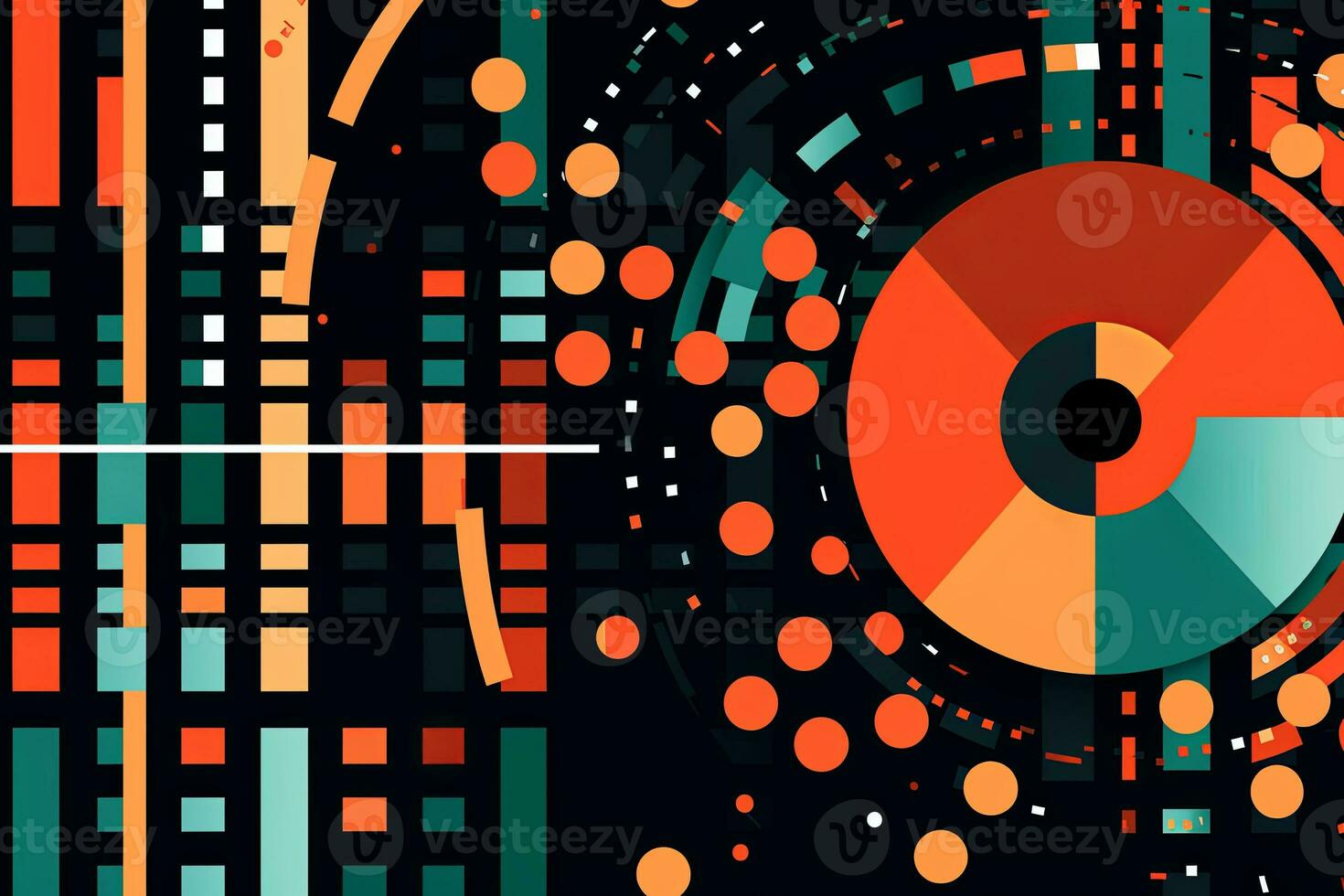 Modern Tech Encrypted Data Theme Background generative AI photo