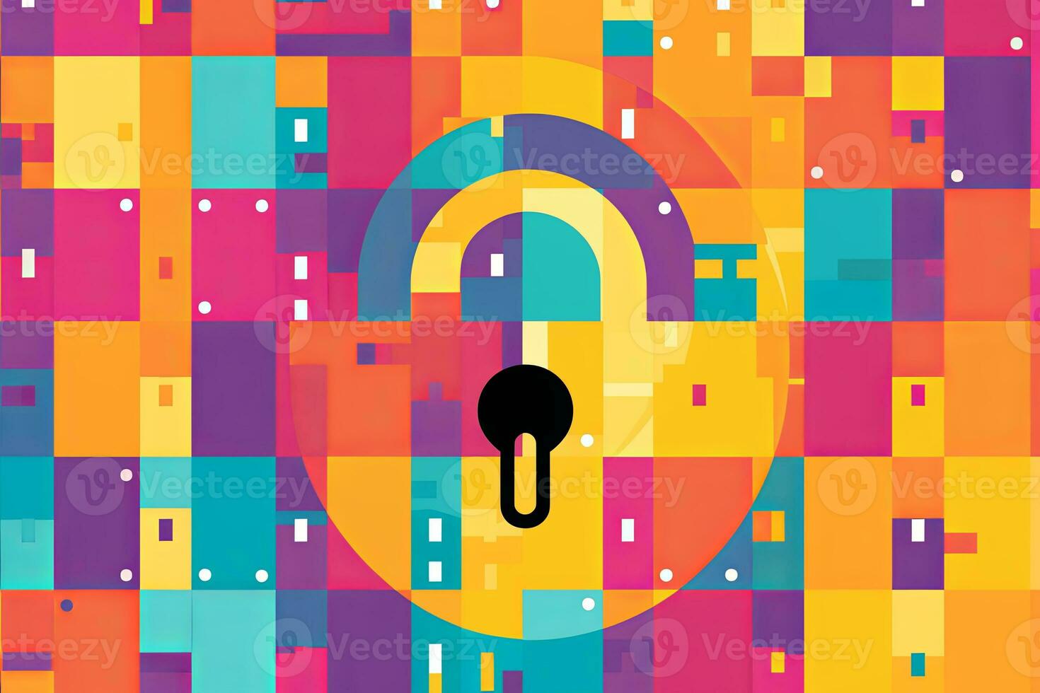 Modern Tech Encrypted Data Theme Background generative AI photo
