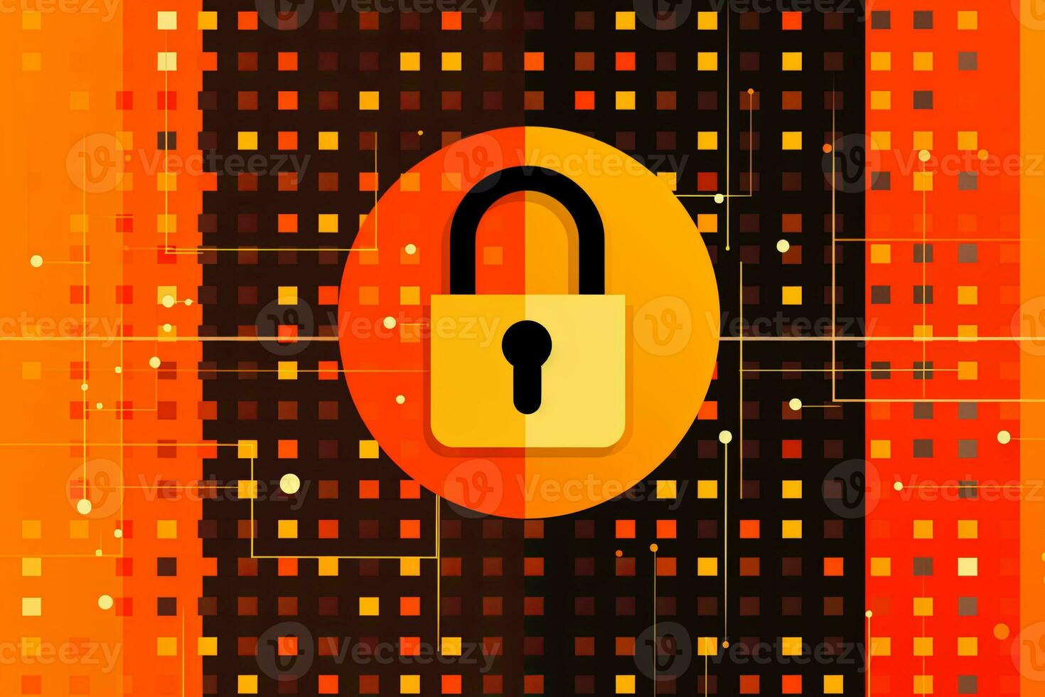 Modern Tech Encrypted Data Theme Background generative AI photo