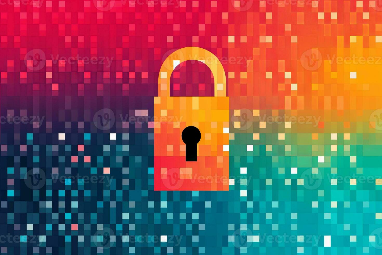 Modern Tech Encrypted Data Theme Background generative AI photo