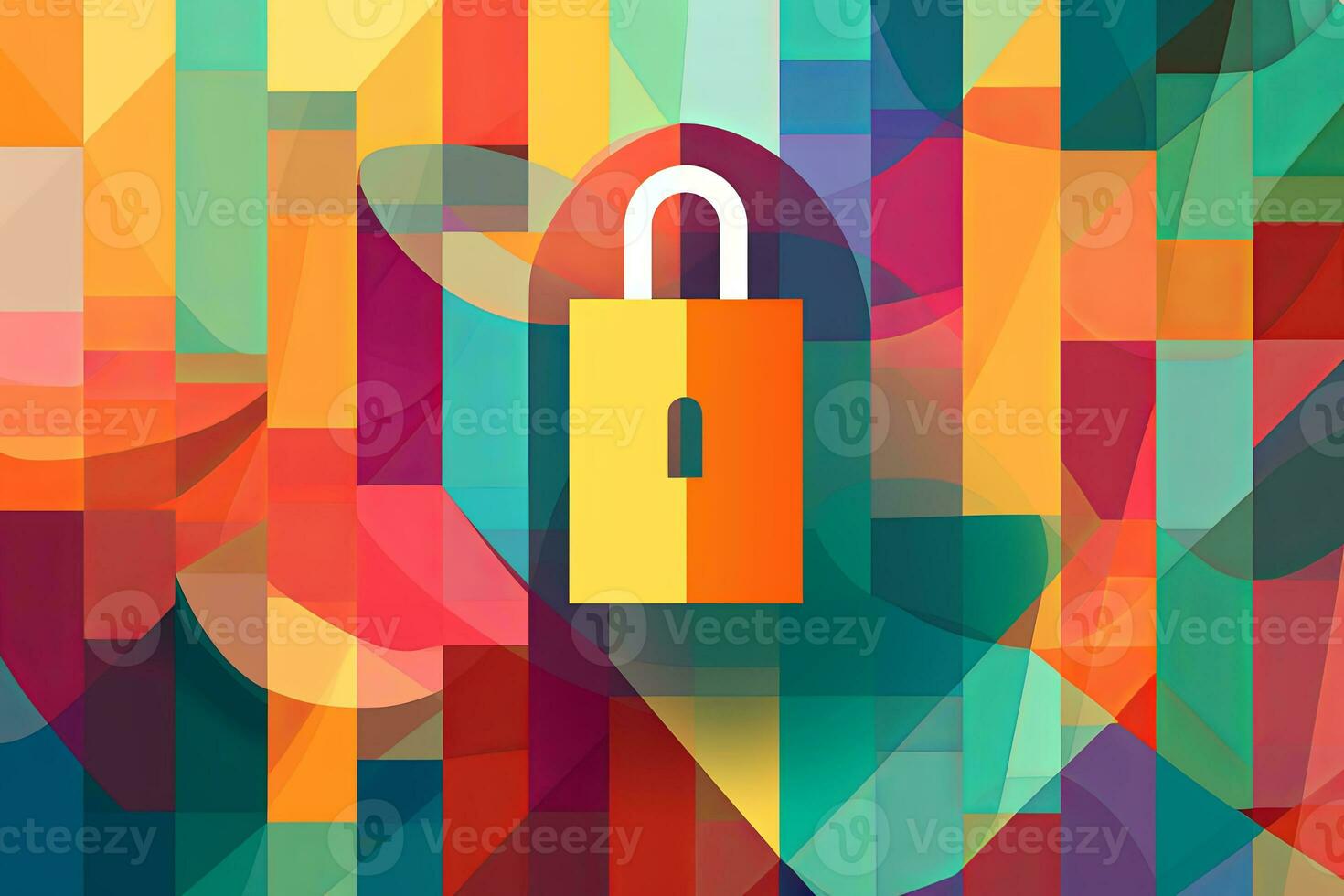 Modern Tech Encrypted Data Theme Background generative AI photo