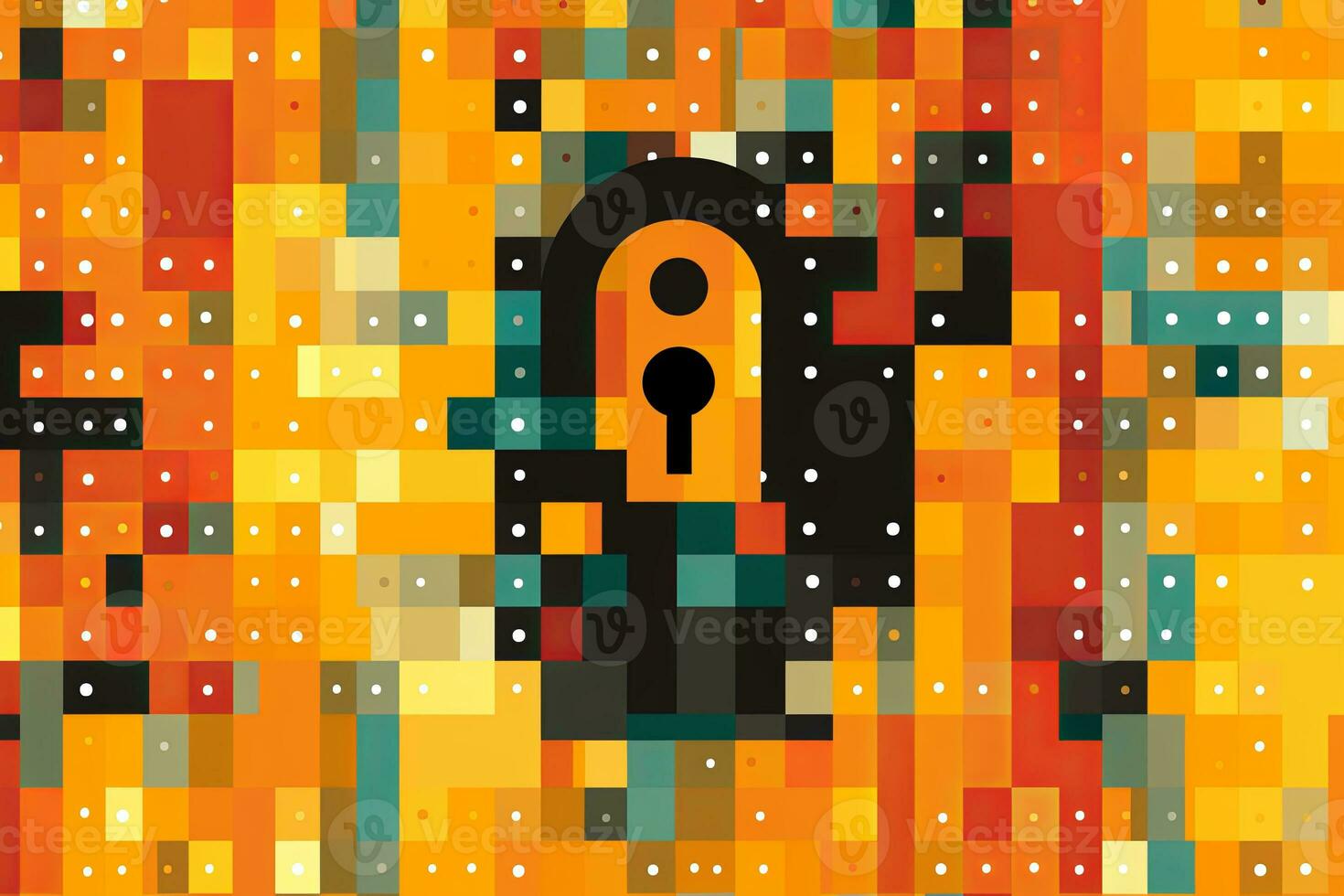 Modern Tech Encrypted Data Theme Background generative AI photo