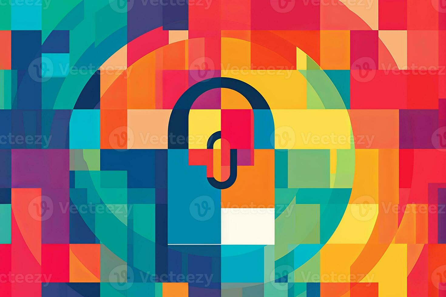 Modern Tech Encrypted Data Theme Background generative AI photo