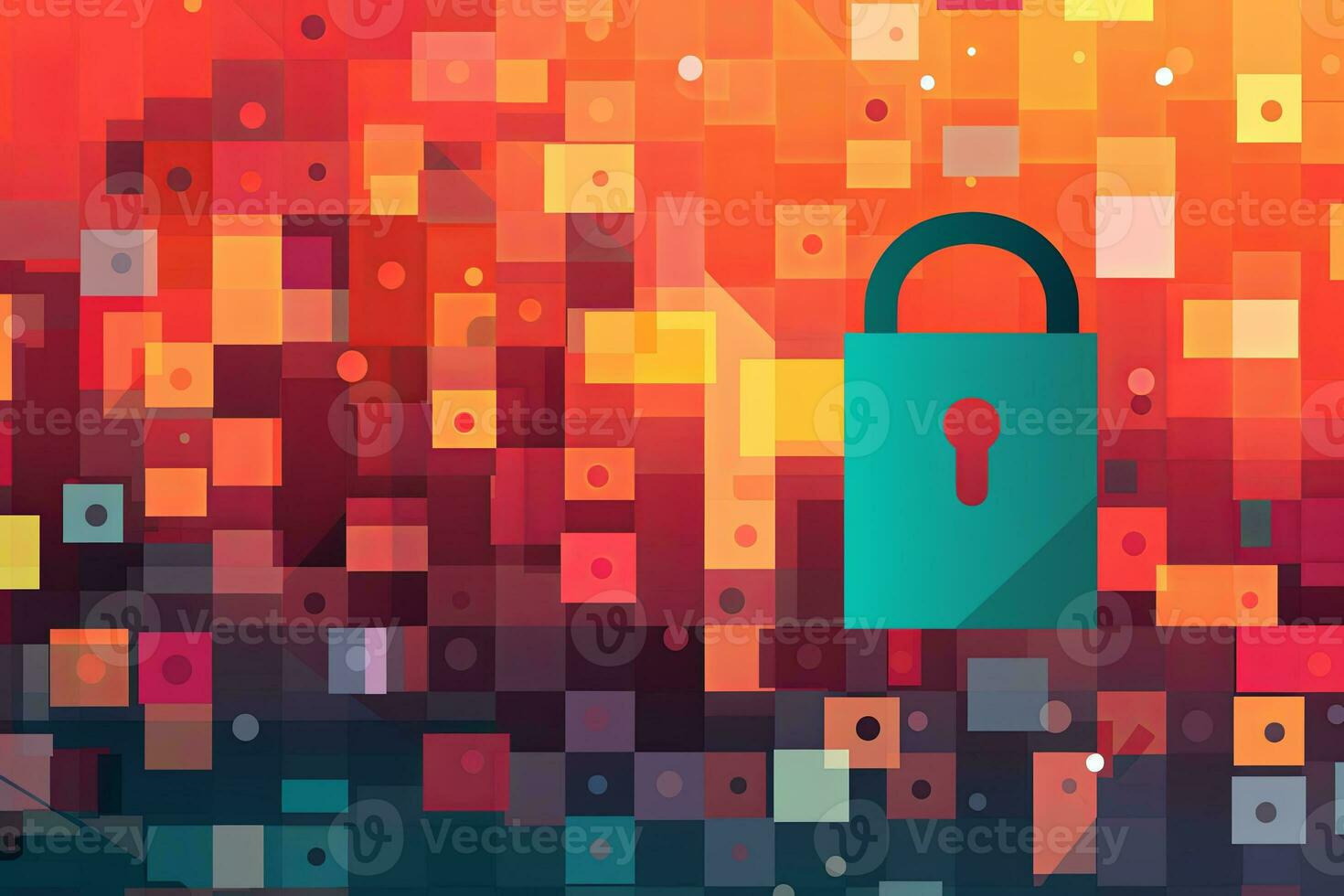 Modern Tech Encrypted Data Theme Background generative AI photo