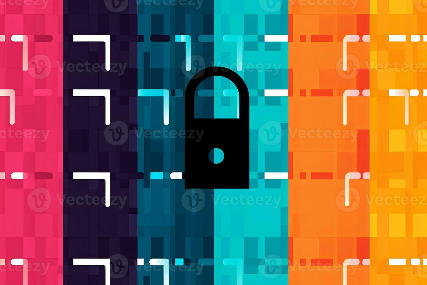 Modern Tech Encrypted Data Theme Background generative AI photo