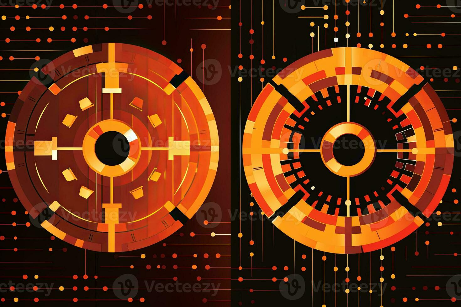 Modern Tech Encrypted Data Theme Background generative AI photo