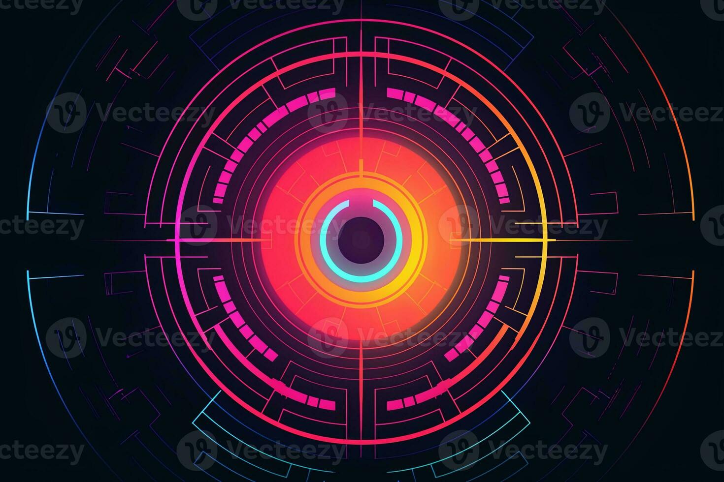 Modern Tech Encrypted Data Theme Background generative AI photo