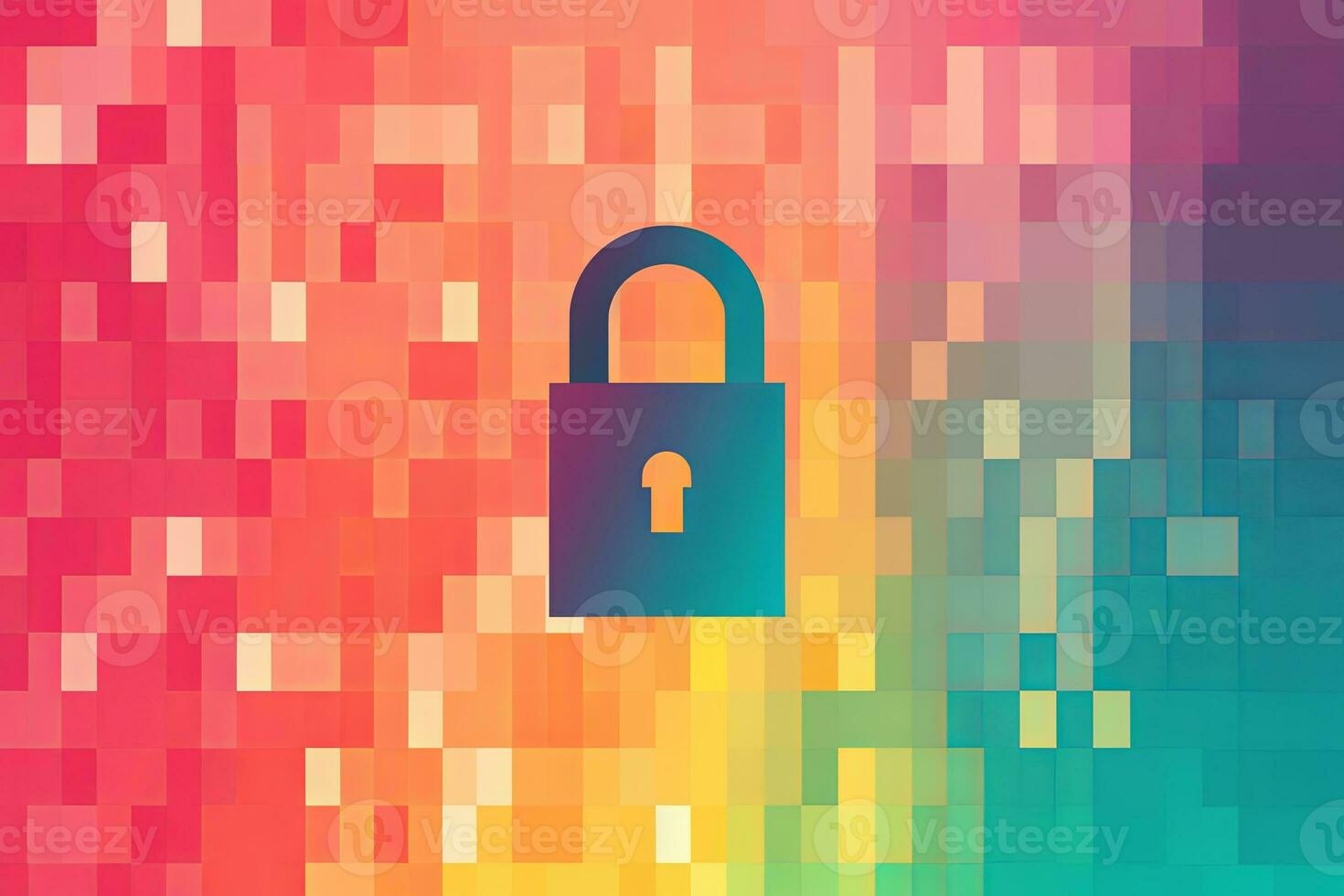 Modern Tech Encrypted Data Theme Background generative AI photo